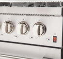 FORNO Appliance Package - 48" Gas Burner, Electric Oven Range, Range Hood, 60" Refrigerator, AP-FFSGS6156-48-15