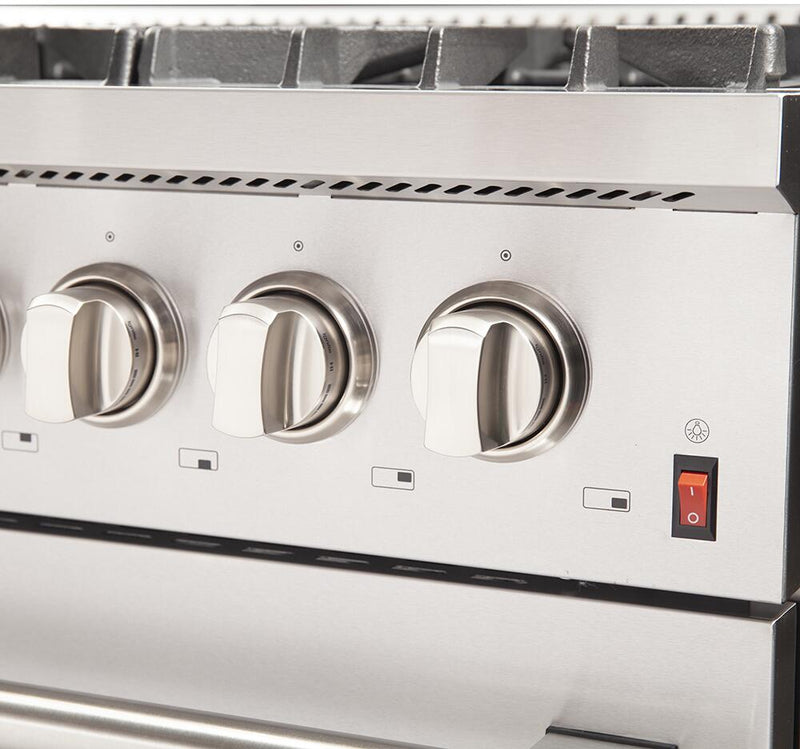 FORNO Appliance Package - 48" Gas Burner, Electric Oven Range, Range Hood, 60" Refrigerator, AP-FFSGS6156-48-15