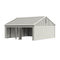 30' x 33' Double Garage Metal Shed with Side Entry Door