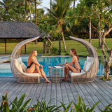 Troy 3-Piece Wing Chair with Sunbrella Cushions