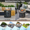 30K BTU Premium Outdoor Patio Gas Fire Pit Table With Fire Glass And Cover, 32" (SAK17432)