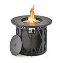 30K BTU Premium Outdoor Patio Gas Fire Pit Table With Fire Glass And Cover, 32" (SAK17432)