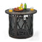 30K BTU Premium Outdoor Patio Gas Fire Pit Table With Fire Glass And Cover, 32" (SAK17432)