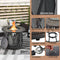 30K BTU Premium Outdoor Patio Gas Fire Pit Table With Fire Glass And Cover, 32" (SAK17432)