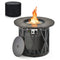 30K BTU Premium Outdoor Patio Gas Fire Pit Table With Fire Glass And Cover, 32" (SAK17432)
