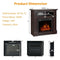 32" Electric TV Stand Entertainment Center Console Fireplace W/ Mantel & Shelf, 1400W (90869345)