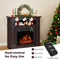32" Electric TV Stand Entertainment Center Console Fireplace W/ Mantel & Shelf, 1400W (90869345)