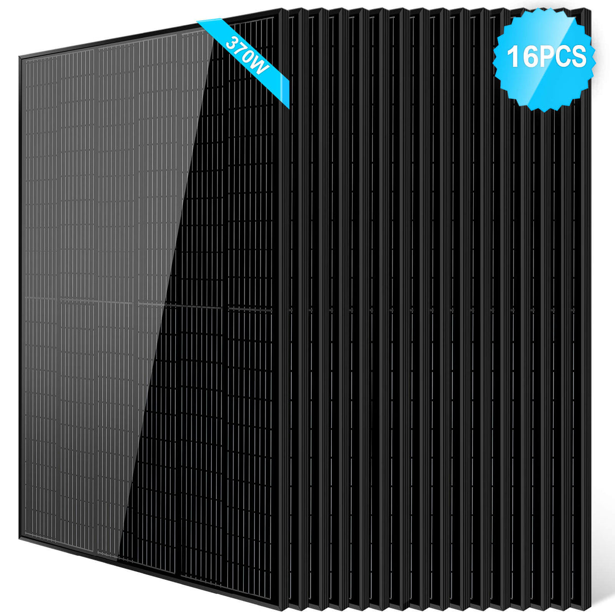 370W Mono Black PERC Solar Panel UL 61730