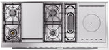 ILVE Professional Plus II 60-Inch Propane Gas Dual Fuel Range with 7 Burners, Griddle, & French Top with Triple Glass Door Oven in Matte Graphite (UP60FSWMPMGLP)