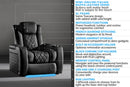 Valencia 2025 New Tuscany XL Luxury Leather Home Theater Seating Row of 6, Graphite