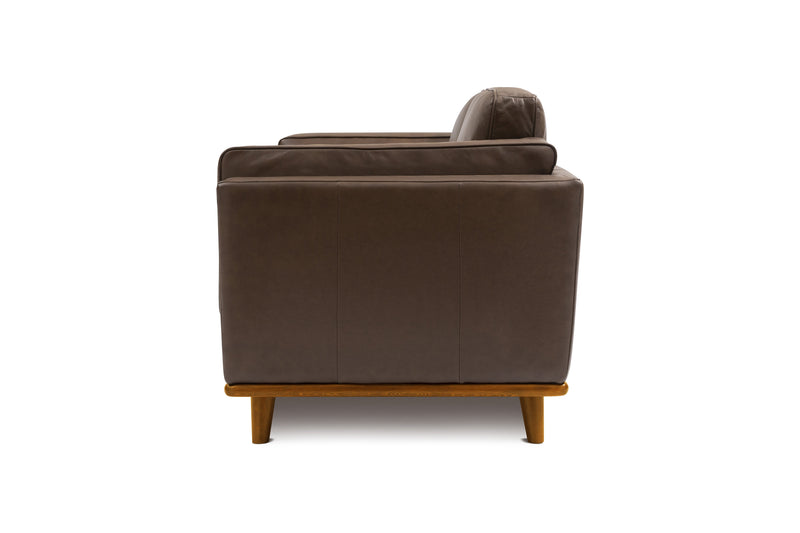 Valencia Artisan Top Grain Leather Loveseat Sofa, Chocolate