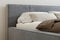 Valencia Luisa Fabric Queen Bed Frame, Grey