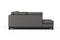 Valencia Aine Top Grain Leather Four Seats with Right Chaise Sofa, Charcoal Grey