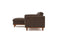 Valencia Artisan Top Grain Leather Three Seats with Left Chaise Sofa, Chocolate