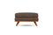 Valencia Artisan Top Grain Leather Ottoman, Chocolate