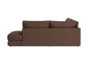 Valencia Serena Leather 2-Piece Right Bumper Chaise Sectional Sofa, Brown