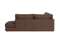 Valencia Serena Leather 2-Piece Right Bumper Chaise Sectional Sofa, Brown