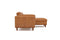 Valencia Artisan Top Grain Leather Three Seats with Right Chaise Sofa, Cognac