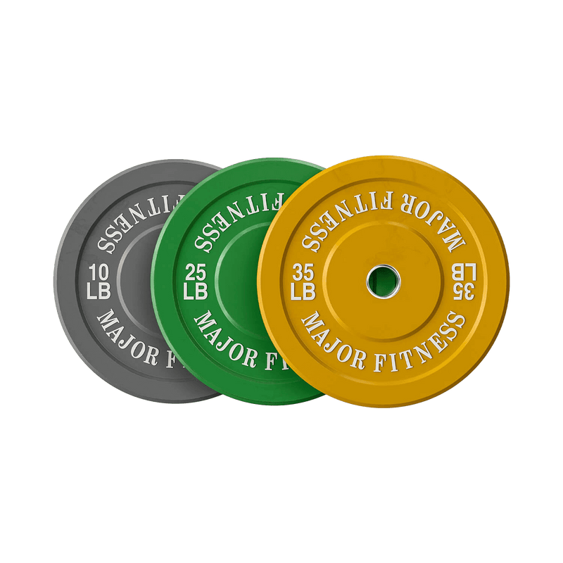 Major Fitness Low Bounce Bumper Plates Olympic Weight Plates Set