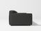Valencia Nathan Full Aniline Leather Modular Sofa with Down Feather, Three Seats, Black Color