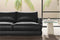 Valencia Serena Leather Three Seats with Left Chaise Sectional Sofa, Black