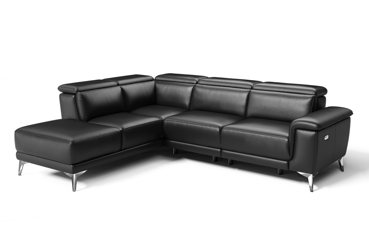 Pista Leather Reclining Sectional Sofa