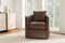 Valencia Riley Leather Swivel Accent Chair, Brown Color