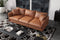 Valencia Jasper Leather Three Seats Sofa, Cognac Color