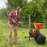 3" 6.5 Hp 196cc Disk Chipper Shredder With Chip Bag