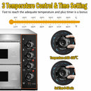 3KW Premium Electric Commercial Stainless Steel Double Deck Pizza Oven (98620571)
