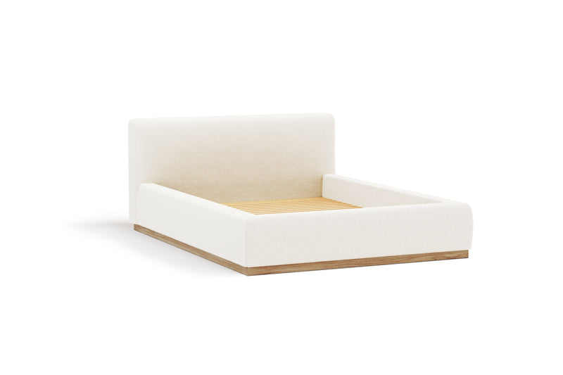 Valencia Gabriella Fabric Upholstered King Size Bed Frame, Cream