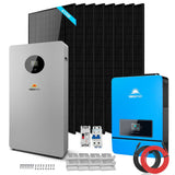 Off-Grid Solar Kit 8000W 48VDC 120V/240V LifePo4 10.24KWH-16.07KWH Lithium Battery 8 X 415 Watts Solar Panels SGR-8K10E
