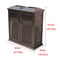 40" Outdoor Double Bucket Cast Aluminum Commercial Trash Can With Ashtray (SAK49250)