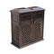 40" Outdoor Double Bucket Cast Aluminum Commercial Trash Can With Ashtray (SAK49250)