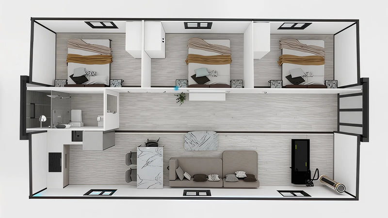 Urban Edge- 40' Expandable Container Home | 3 Bedroom, Full Bath, Kitchen, Living Room | 790 SF Tiny Home