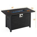 43" 50,000 BTU Outdoor Patio Propane Gas Fire Pit Table (91486067)