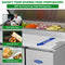44" Commercial Pizza Prep Table With Built-In 11 Cu.Ft. Refrigerator (SAK09621)