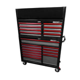 Pro Series | 45" 19-Drawer Rolling Tool Box | Black and Red