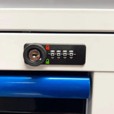 Pro Series | 45" 19-Drawer Rolling Tool Box | White and Blue