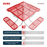 46" Square Picnic Table With Umbrella Hole