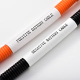 4 AWG 3/8” Battery Cables | Pair of Orange & Black Pure Copper Battery Cables for Server Rack Busbar