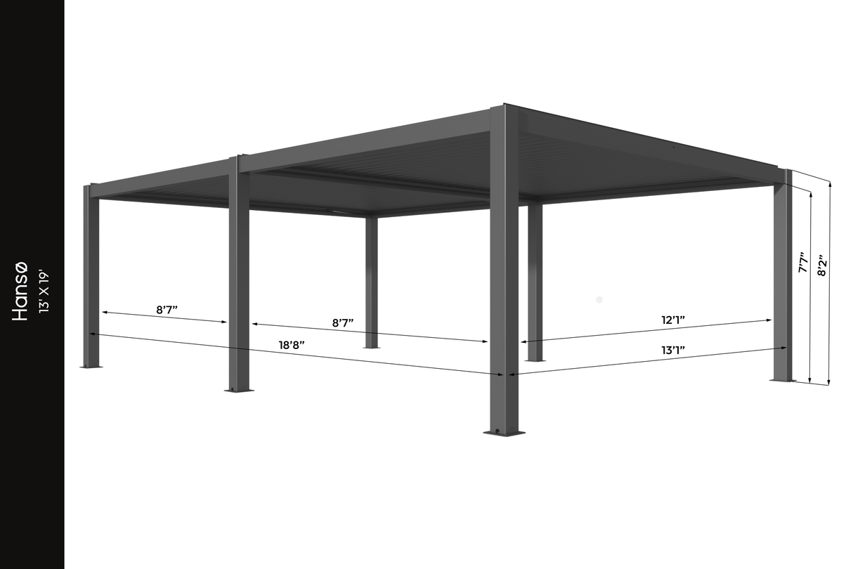 Hansø Aluminum Pergola Kit