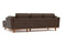 Valencia Artisan Top Grain Leather Three Seats with Right Hand Chaise Sofa, Chocolate