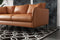 Valencia Jasper Leather Three Seats Sofa, Cognac Color