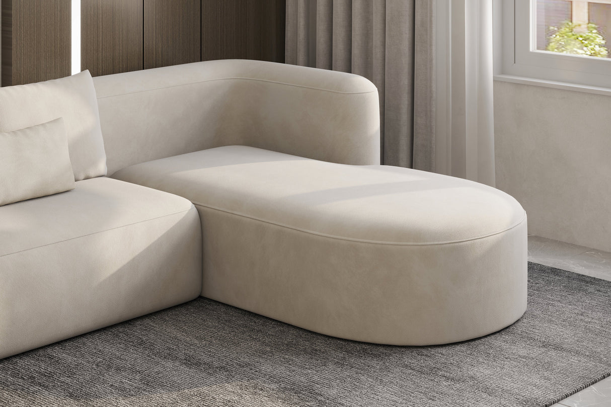 Jordyn Velvet Fabric Sectional Sofa