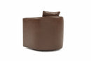 Valencia Riley Leather Swivel Accent Chair, Brown Color