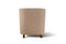 Valencia Emma Fabric Accent Chair with Walnut Wood Armrest, Warm Beige