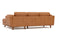 Valencia Artisan Top Grain Leather Three Seats with Left Chaise Sofa, Cognac