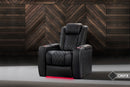 Valencia 2025 New Tuscany Luxury Leather Home Theater Seating Row of 2, Onyx