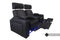 Valencia Zurich Leather Home Theater Seating Row of 2, Black